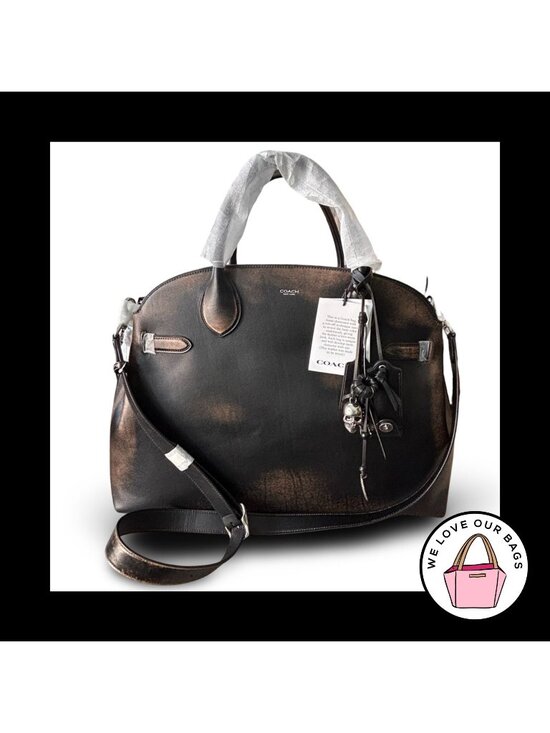 Coach Handbags - NWT New COACH EMPIRE 48 Glovetanned Loved Leather Black Brown Carryall Bag CBH47